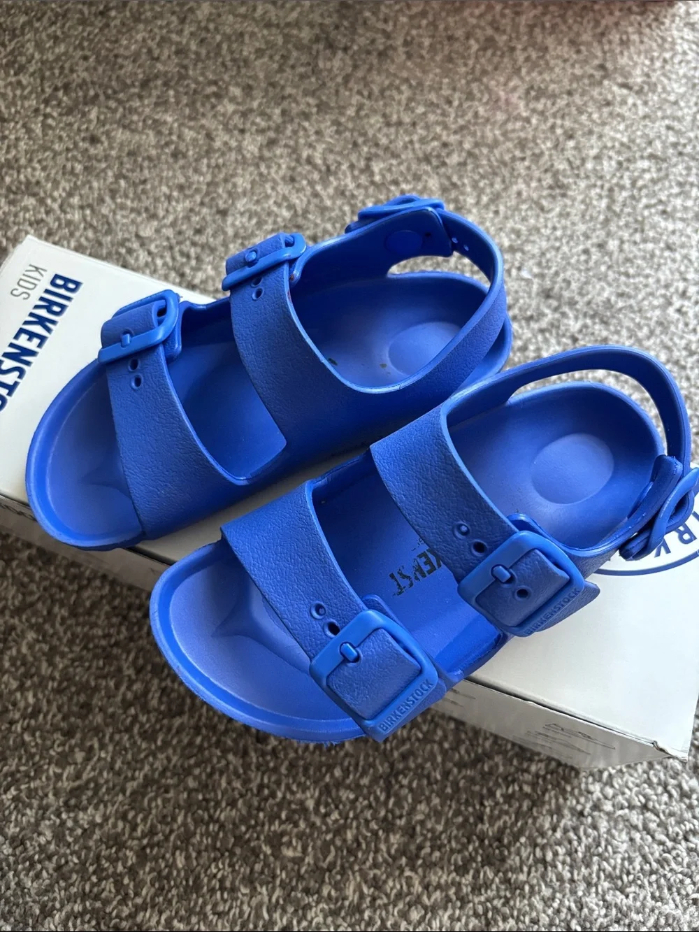 Birkenstock Kids Royal Blue EVA Two-Strap Sandals